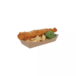 Large Kraft Tray 220/190x115/85x45mm Compostable